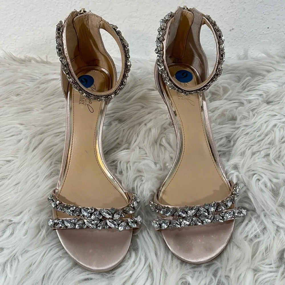 JEWEL BADGLEY MISCHKA Ankle Strap Evening Heel Shoe Size 9 - Picture 4 of 16
